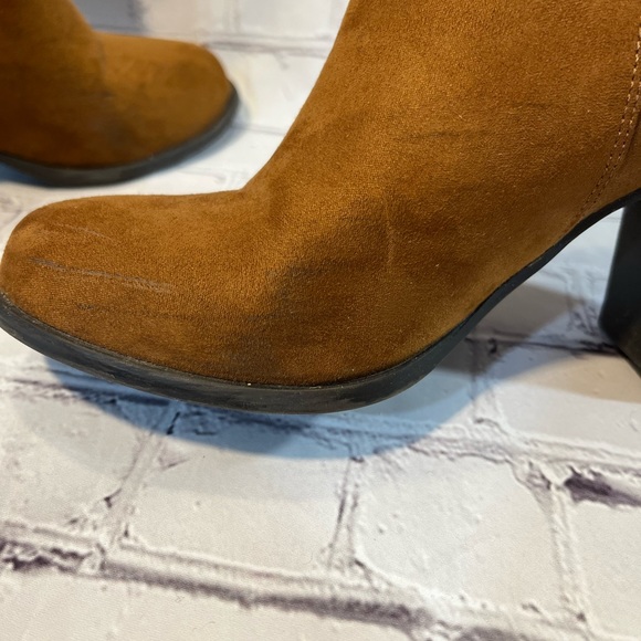 ESPRIT "Roberta" Faux Suede Heeled Ankle Boots with Tassel Rust-7.5 - Picture 7 of 7